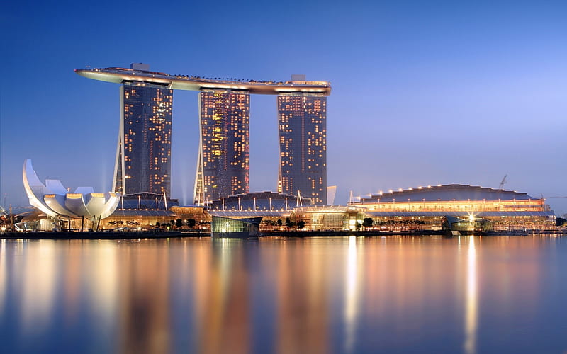 Singapore Skycrapper, singapore, city, world, beautiful-places, HD wallpaper