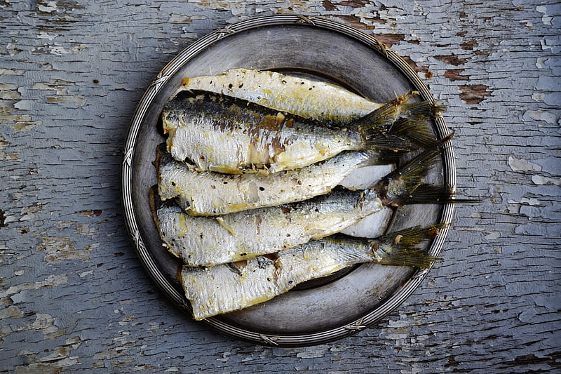 grilled fish, sardines, table, seafood, Food, HD wallpaper