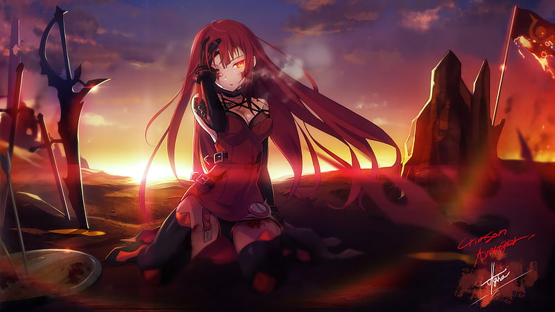 Elesis (Elsword) and Background, HD wallpaper