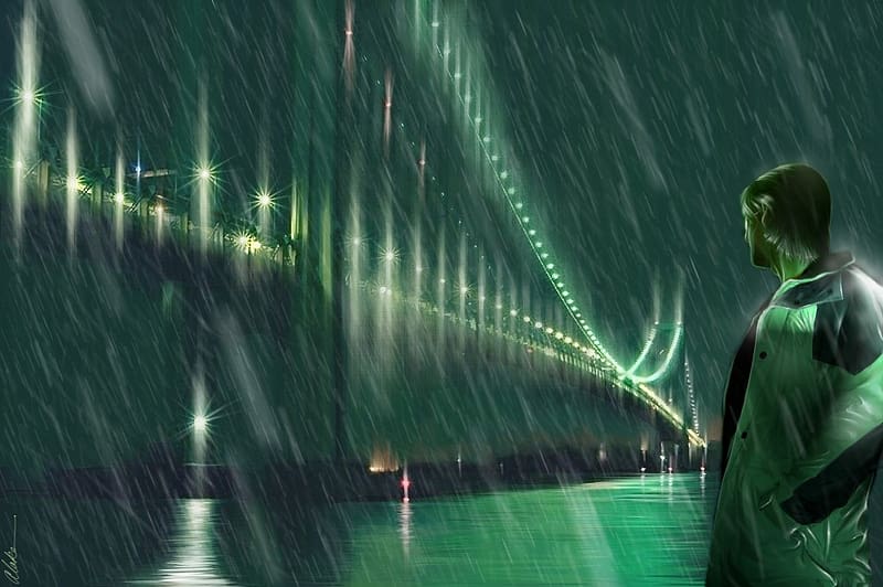 Rain, Metal Gear, Bridge, Video Game, HD wallpaper