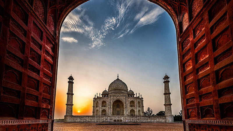 Taj Mahal, dawn, india, Mumtaz Mahal, agra, Shah Jahan, HD wallpaper