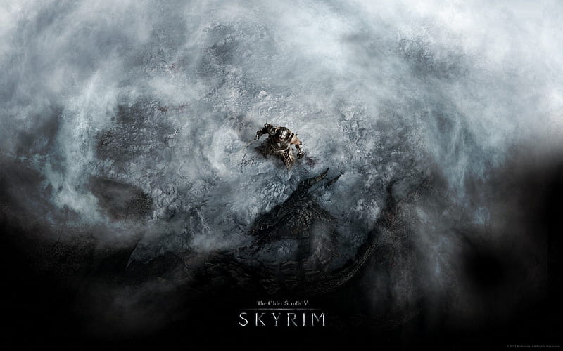 Skyrim Dragon Shout, game, skyrim, the elder scrolls v, rol, HD wallpaper