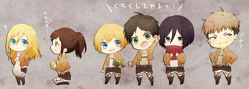 Attack on Titan (Shingeki no kyojin) - Chibi Characters - Plakát, Obraz na  zeď, 3+1 ZDARMA