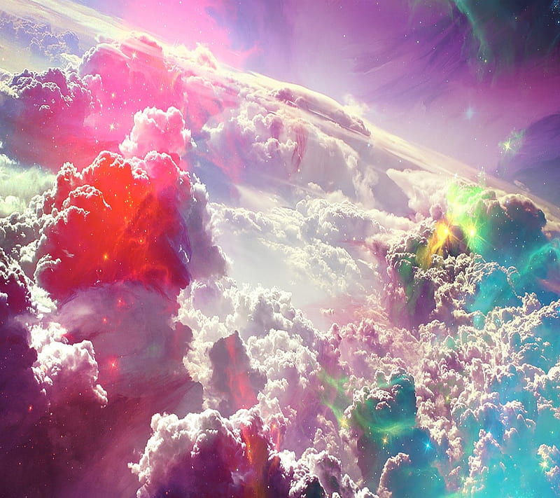 Crazy Clouds, cloud, color, sky, space, star, HD wallpaper