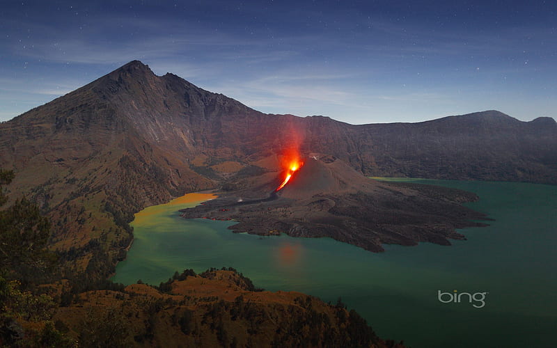 Volcanic eruption-2013 Bing theme, HD wallpaper