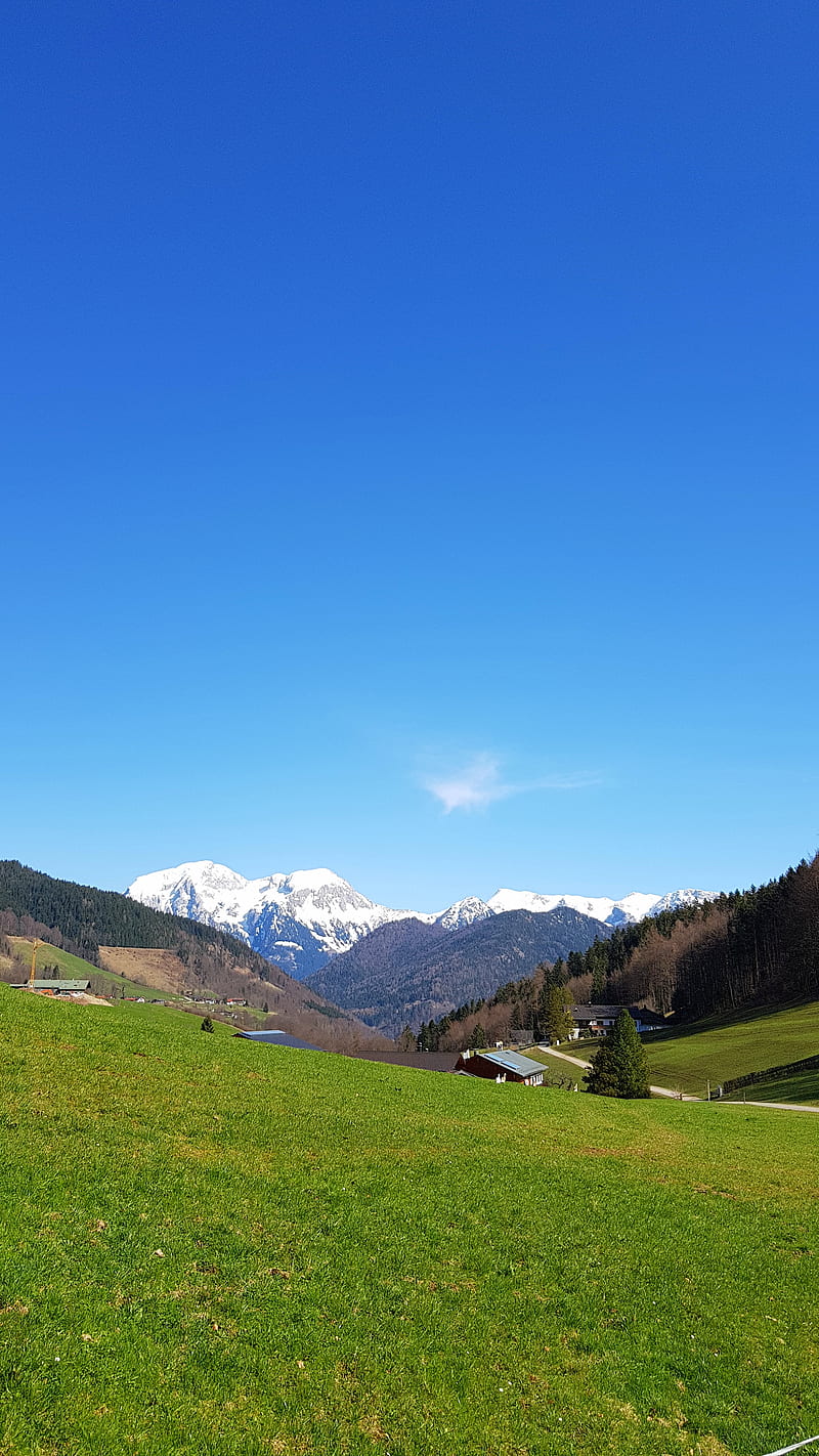 Landscape, austria, blue, green natur, nice, sommer, HD phone wallpaper
