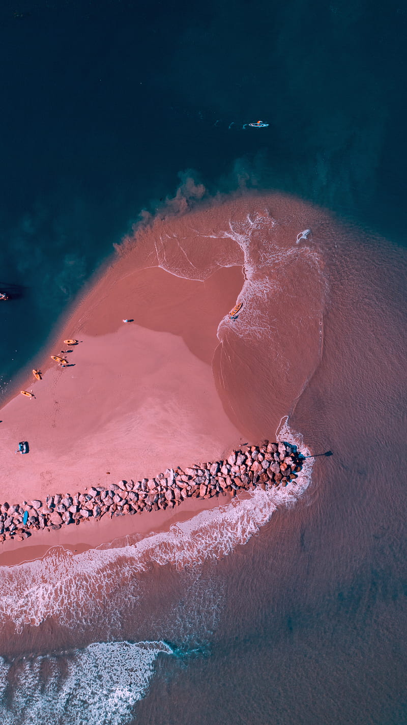 Aerial Of Brown Naked Island At Daytime HD Phone Wallpaper Peakpx