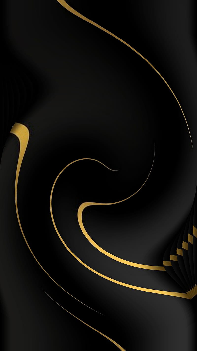 Black Amoled, abstract, gold, HD phone wallpaper | Peakpx