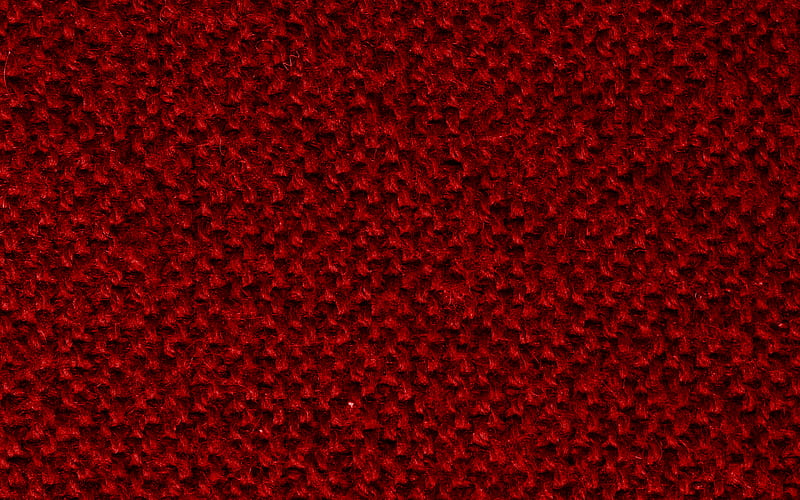 red knitted textures, macro, wool textures, red knitted backgrounds, close-up, red backgrounds, knitted textures, fabric textures, HD wallpaper