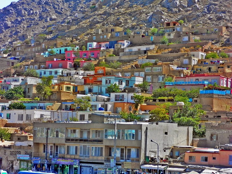 Kabul Mountain Homes – Kabul, Afghanistan, Mountain, Houses, Capital, Afghanistan, Kabul, HD wallpaper