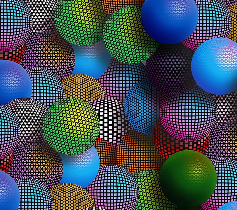 Spheres, 3d, abstract, ball, circle, color, colour, sphere, HD wallpaper