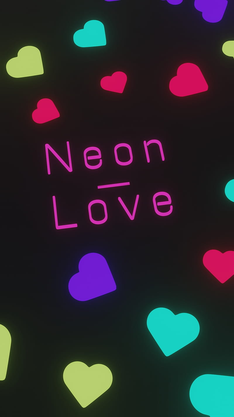 Neon Love, blue, glow, green, corazones, light, love, neon, red, HD phone  wallpaper | Peakpx