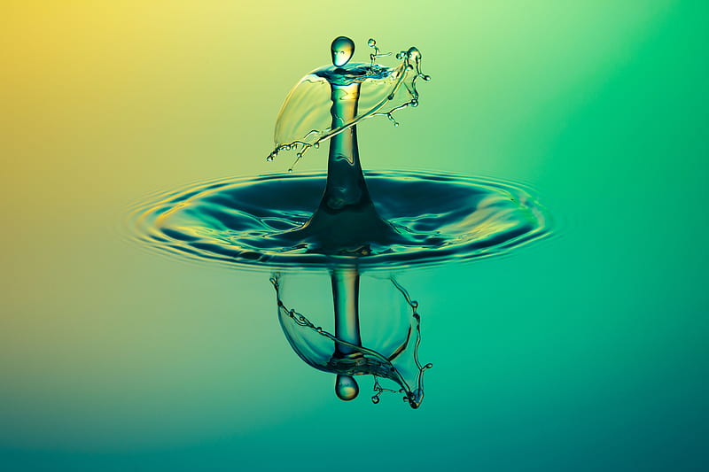 Water Drop Reflection, HD wallpaper
