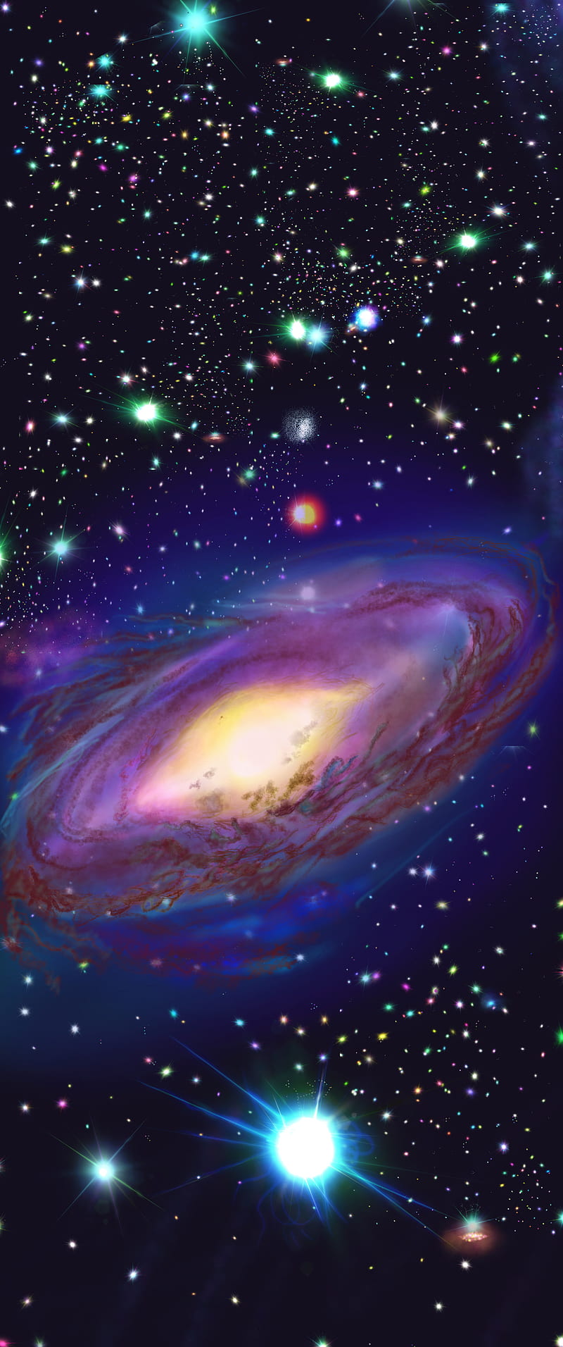 Galaxy Note Worthy, art, astronomy, multiverse, procreate, space, stars, universe, HD phone wallpaper