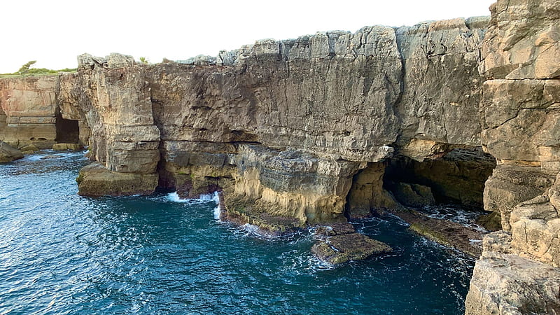 Boca Do Inferno, Cascais, Portugal, sea, cliff, rocks, coast, atlantic, HD wallpaper