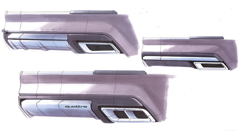 2016 Audi Q7 - Exhaust Pipe - Design Sketch , car, HD wallpaper