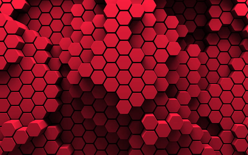pink hexagons 3D art, creative, honeycomb, hexagons patterns, pink hexagons background, hexagons textures, pink backgrounds, hexagons texture, HD wallpaper