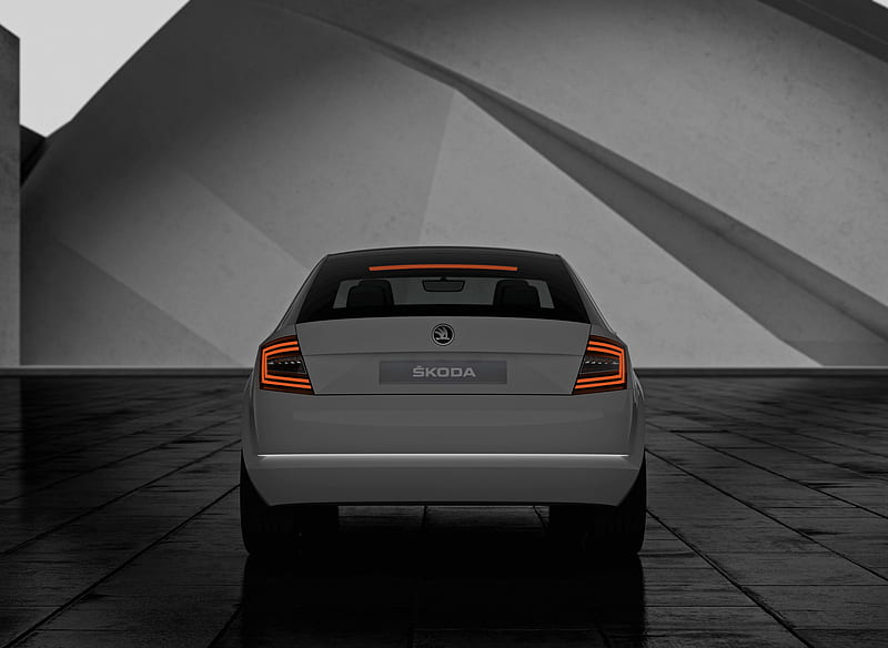 Skoda VisionD Design Concept - Rear, car, HD wallpaper Skoda VisionD Design Concept - Rear, car, HD wallpaper