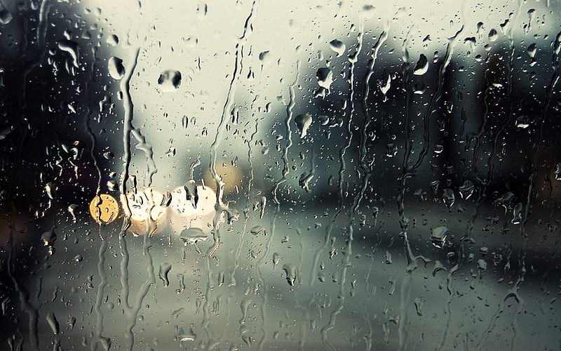 Glass drop rain moisture-Macro theme, HD wallpaper