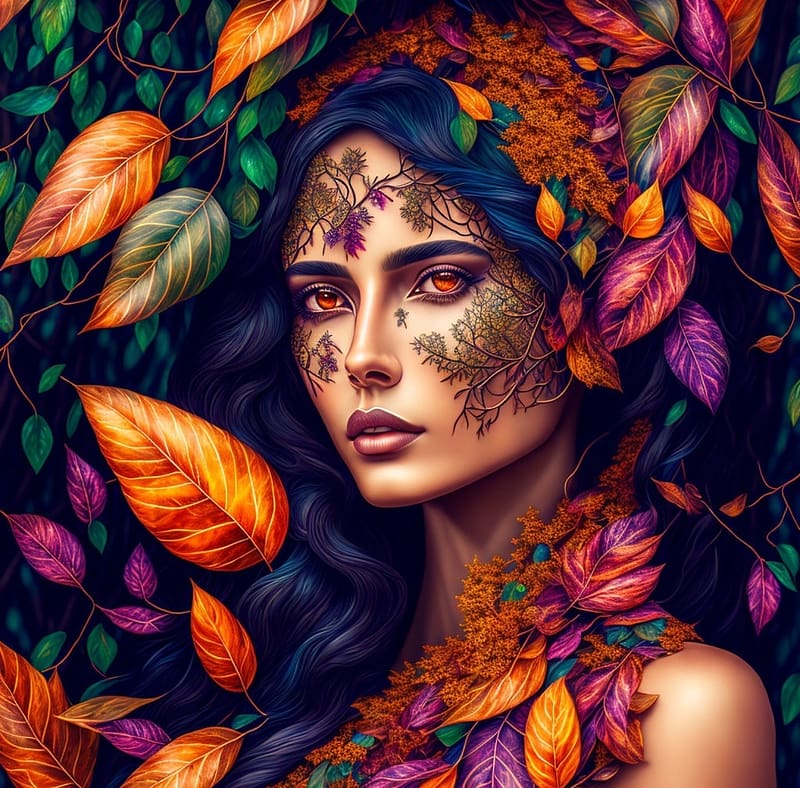 The Autumn, Nature, Leaves, Portrait, Female, Fall, HD wallpaper | Peakpx