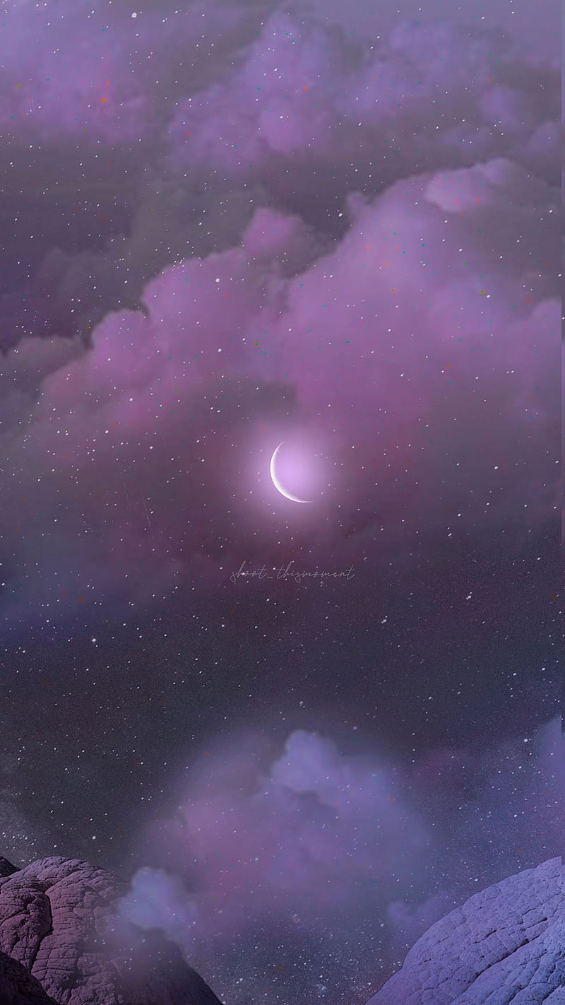 Moon, sky, stars, universe, HD phone wallpaper | Peakpx