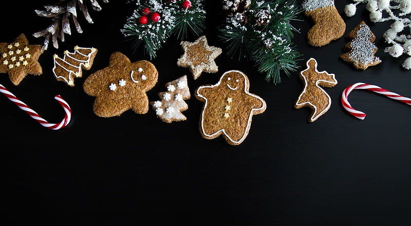Xmas gingerbread background, cookies, graphy, gingerbread, christmas background, abstract, xmas, HD wallpaper