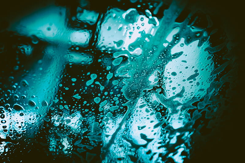spots, abstraction, water, glass, HD wallpaper