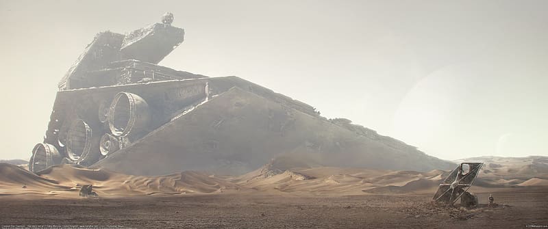 Star Wars Star Destroyer #landscape #artwork #desert K # # #. Star destroyer, Star wars, Matte painting, HD wallpaper