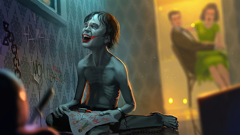 Little Joker Dark Days , joker, supervillain, superheroes, artist, artwork, digital-art, HD wallpaper