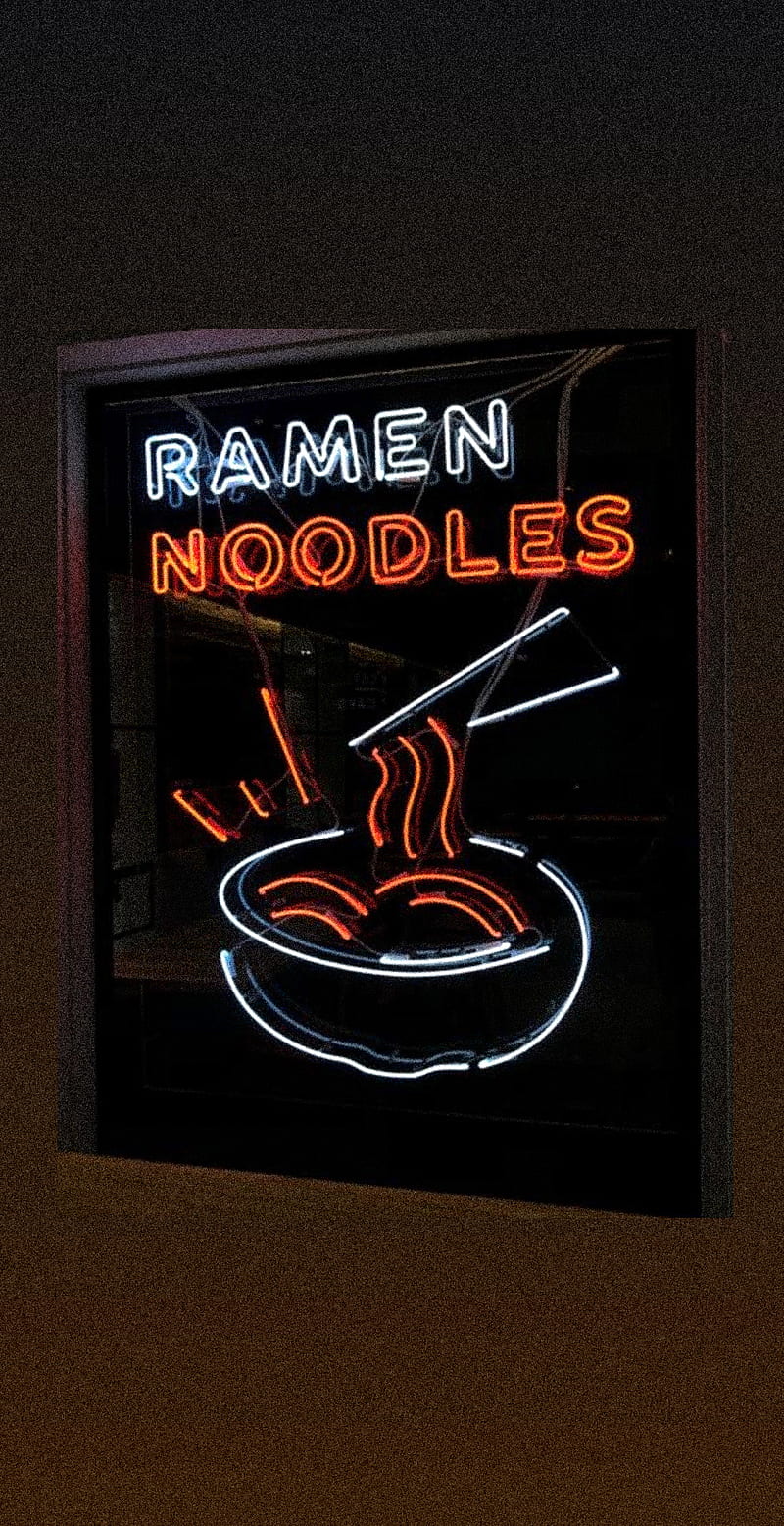 Ramen Noodles, food, neon lights, ramen bowl, HD phone wallpaper