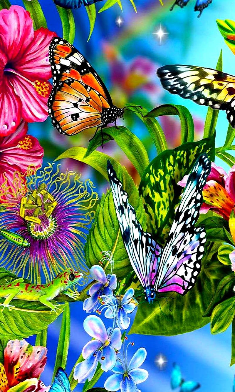 Butterfly 1, butterfly, color, rainbow, HD phone wallpaper | Peakpx