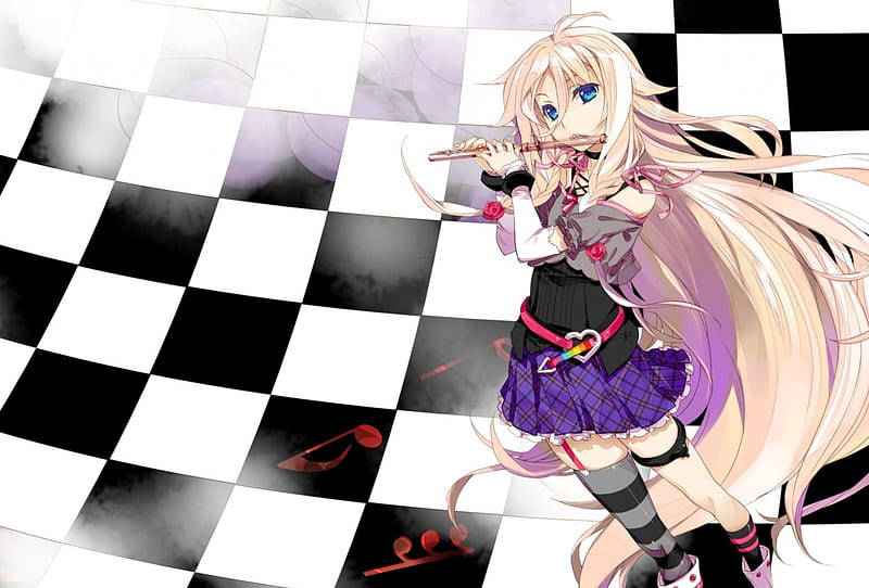 Ia S Music Vocaloid Anime Flute Blonde Exit Tunes Ia Long Hair Blue Eyes Hd Wallpaper Peakpx