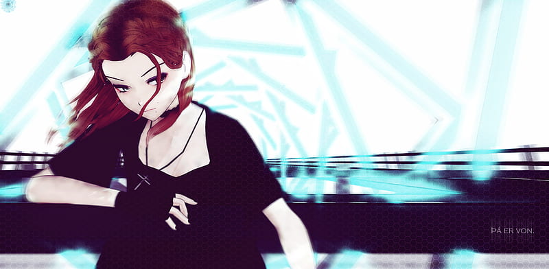 Redhead Anime Girl Necklace , anime-girl, anime, redhead, artist, artwork, digital-art, HD wallpaper