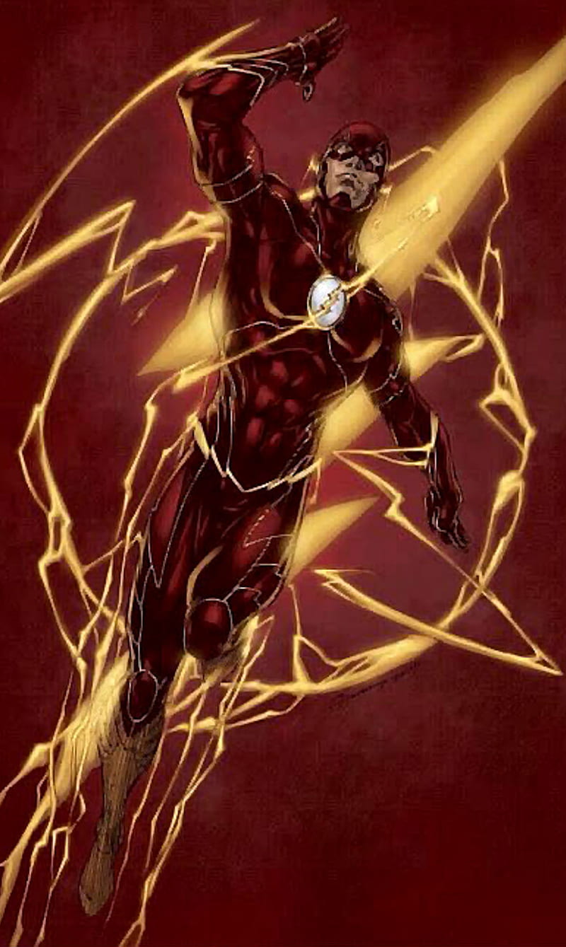 The Flash, comic, comics, cw, dc, hero, lightning, marvel, red, zoom, HD phone wallpaper