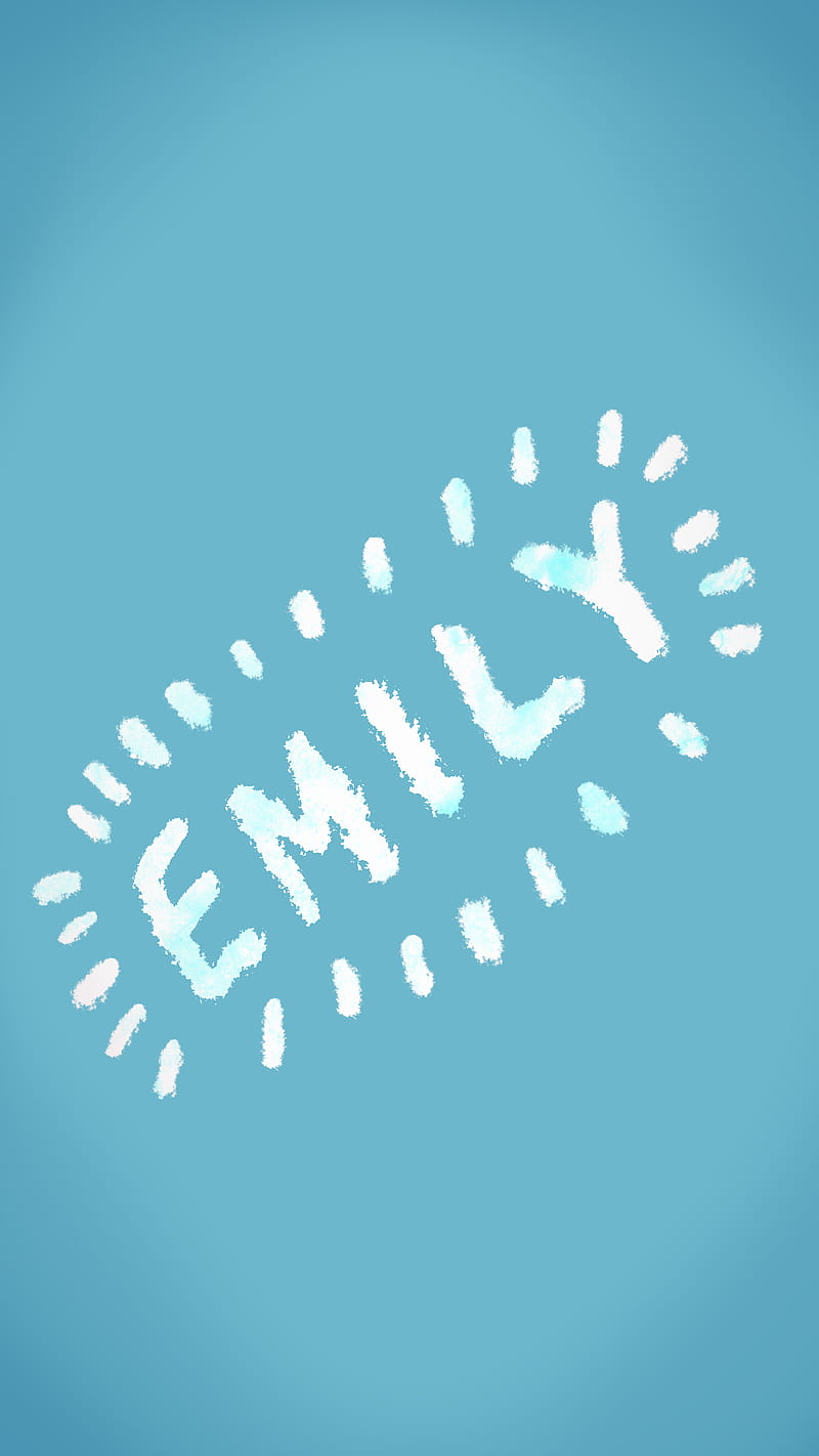 Emily, blue, chalk, cute, female, girl, name, scribble, sketch, woman, HD phone wallpaper