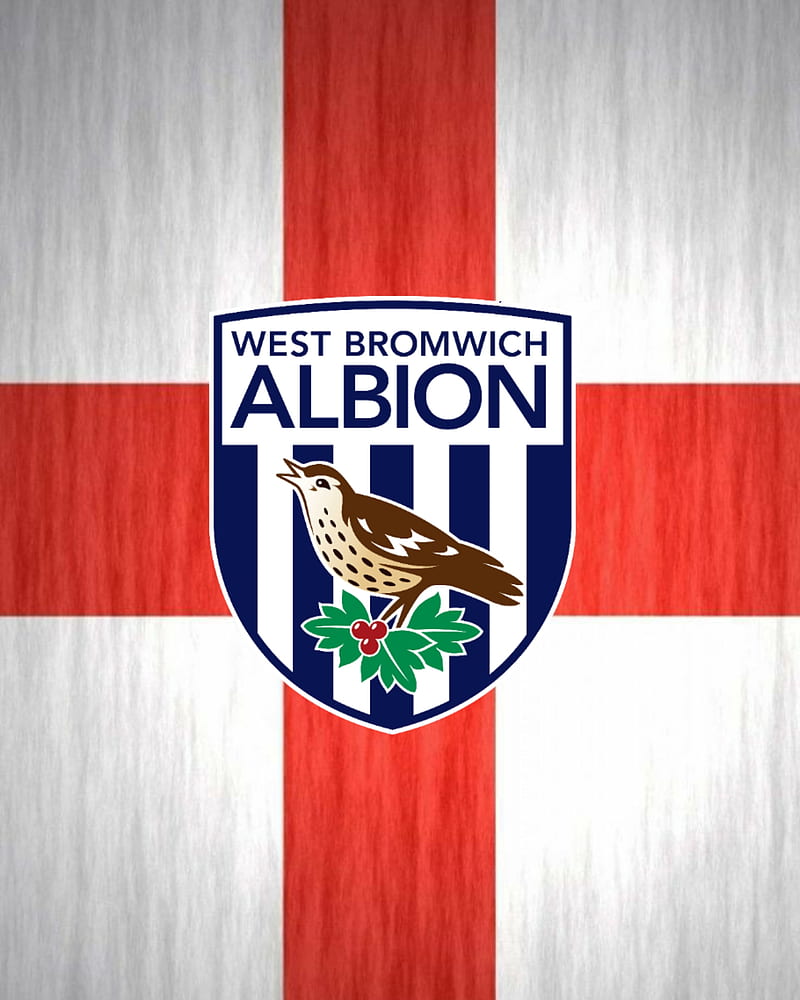 West Bromich Albion, england, english football, football, logo, st george flag, wba, west brom, HD phone wallpaper