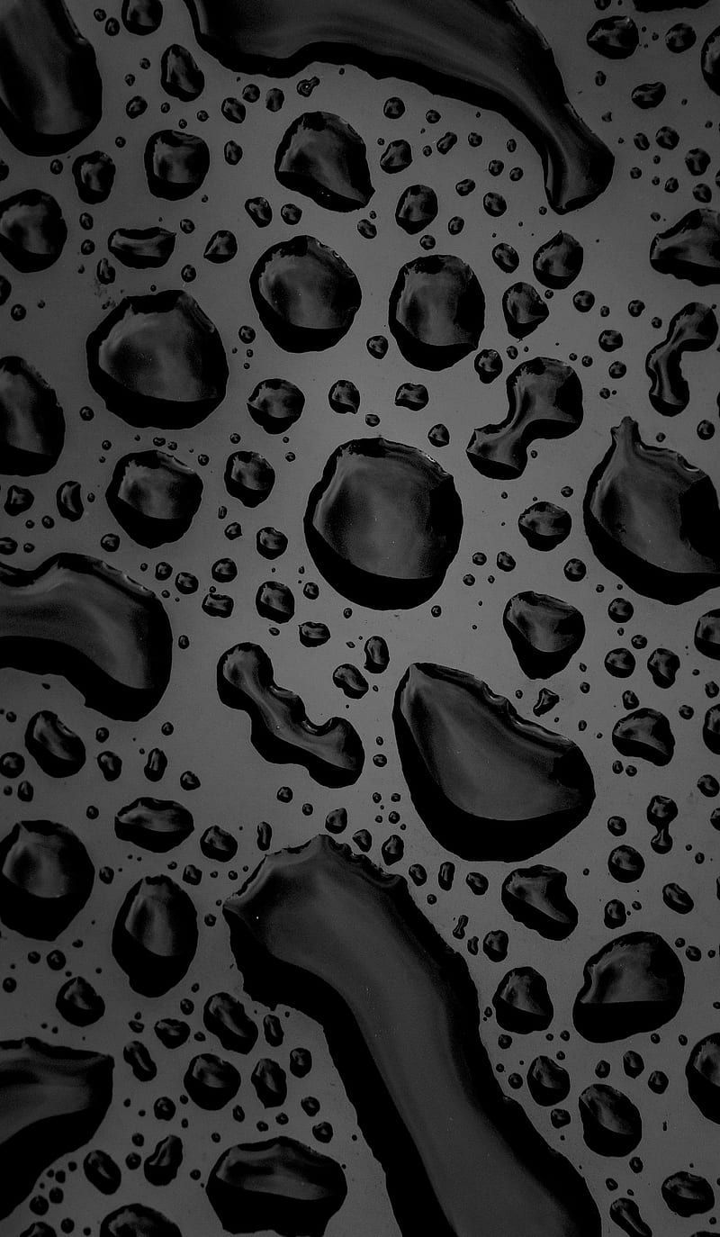 Black Raindrops, The, clean, drops, , rain, sharp, water, HD phone wallpaper