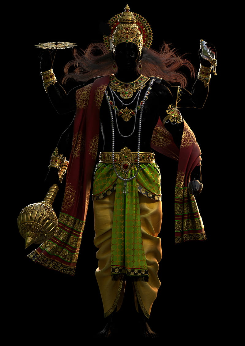 ArtStation - Lord Vishnu. The Protector, Yash Deval. Lord hanuman ...