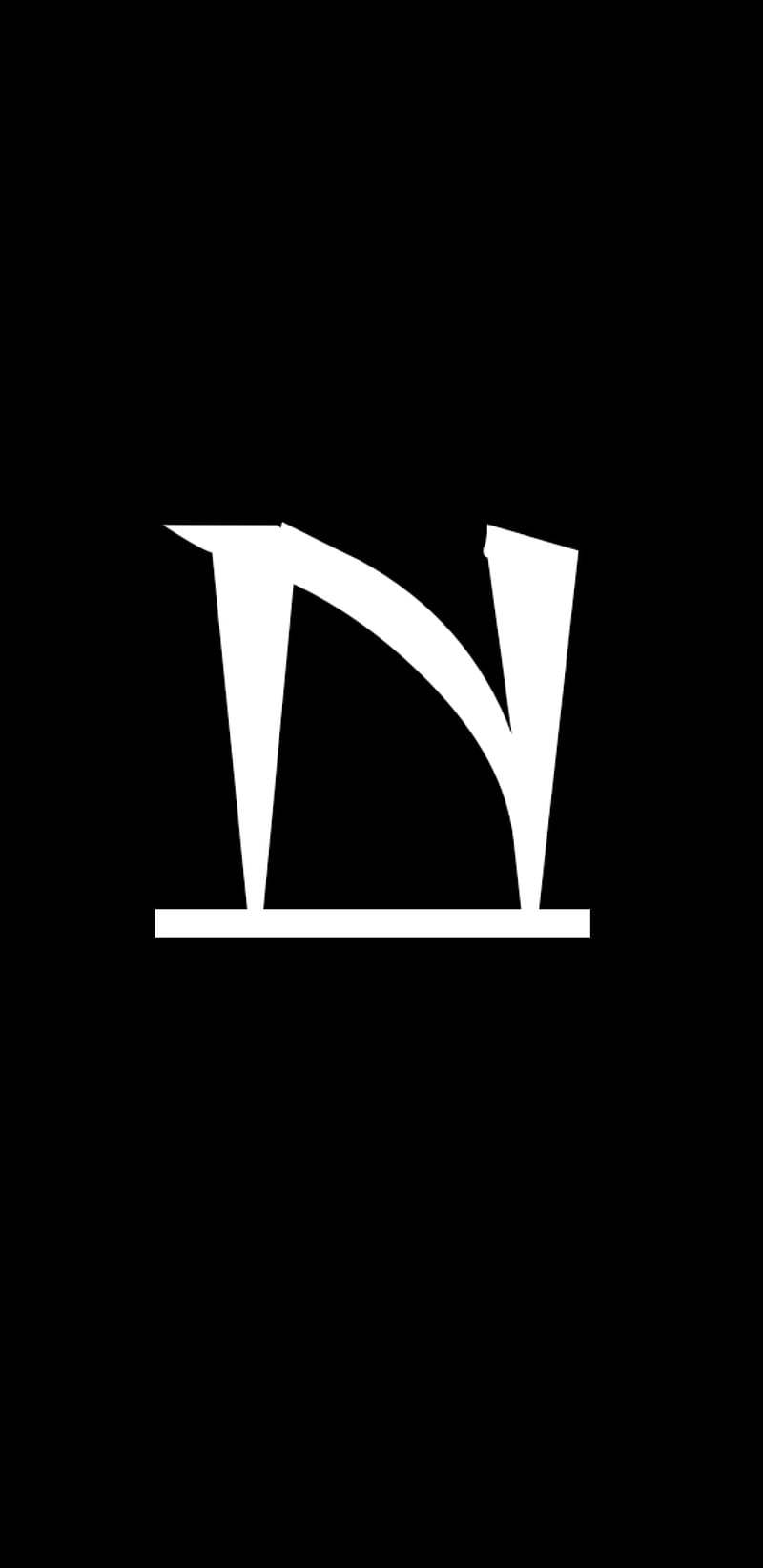 letter n, alphabets, white, black, HD phone wallpaper