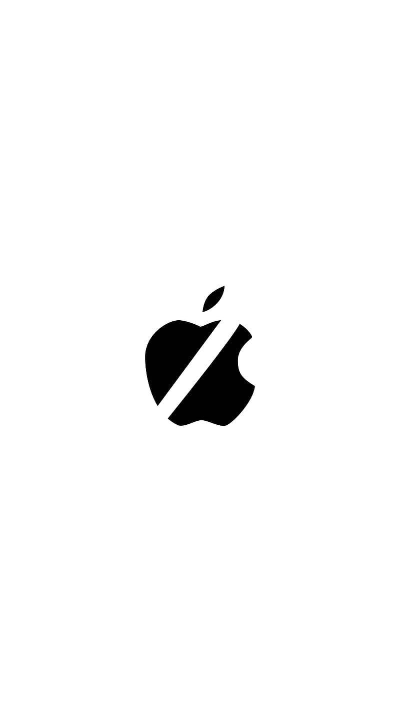 Apple logo white, aesthetics, apple logo, black, iphone, original, phone, HD phone wallpaper