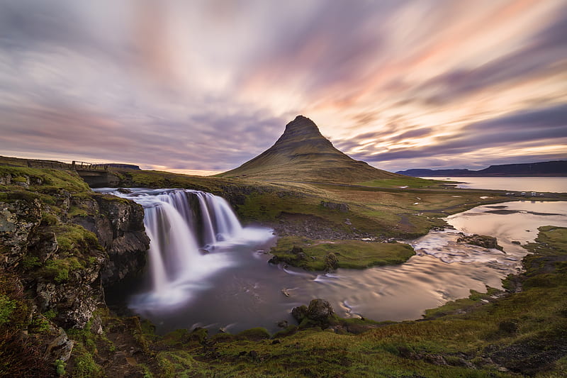 Earth, Kirkjufell, Iceland , Waterfall, HD wallpaper