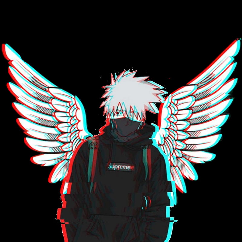 Kakashi Hatake Wallpaper 4K, AMOLED, Naruto, Black background