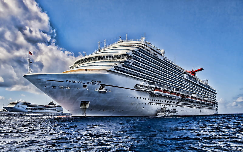 Carnival Dream sea, R, cruise ship, Carnival Cruise, Carnival Dream Ship, HD wallpaper