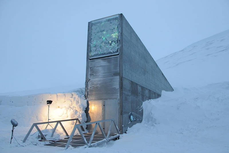 Svalbard Global Seed Vault, seed, nature, winter, vault, HD wallpaper