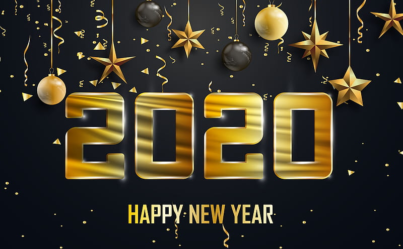 Happy New Year 2020 Ultra, Holidays, New Year, Happy, Golden, Year, 2020, HD wallpaper