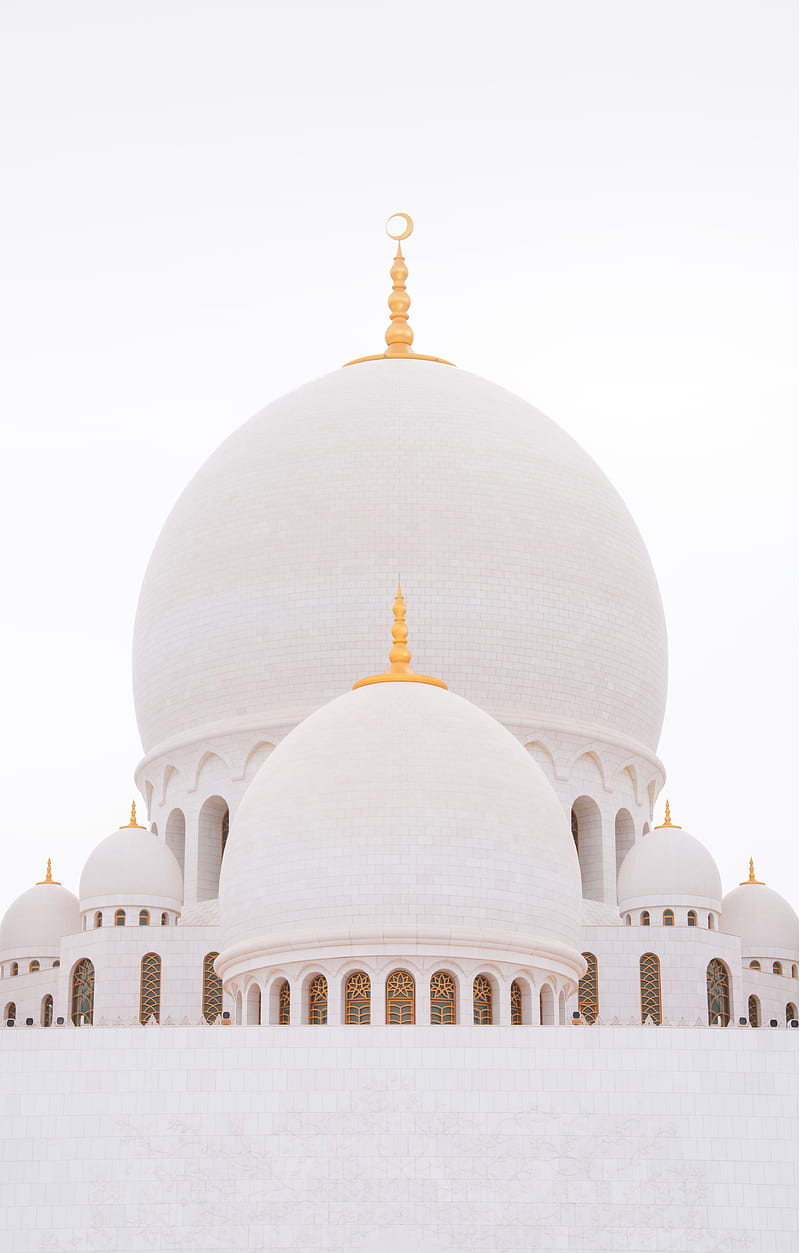 white mosque during daytime, HD phone wallpaper