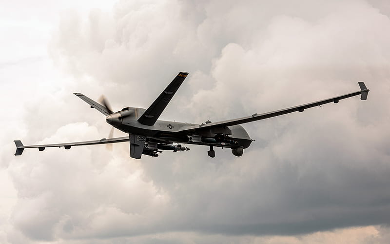 MQ-9 Reaper, General Atomics, US Air Force, unmanned aerial vehicle, combat aircraft, UAV, United States, HD wallpaper