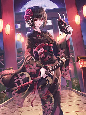 Fate/Grand Order Girls Anime Kimono 4K Wallpaper #4.2423