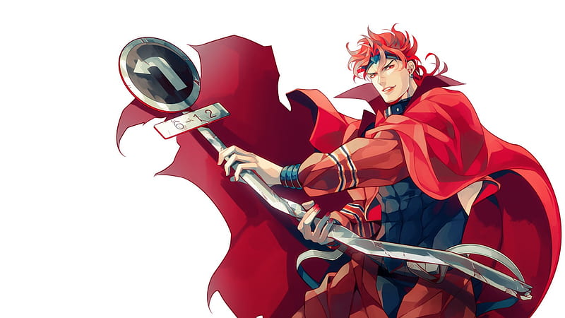 Jojo Dio Brando Wearing Red And Blue Dress With Red Hair With White Background Anime Hd Wallpaper Peakpx