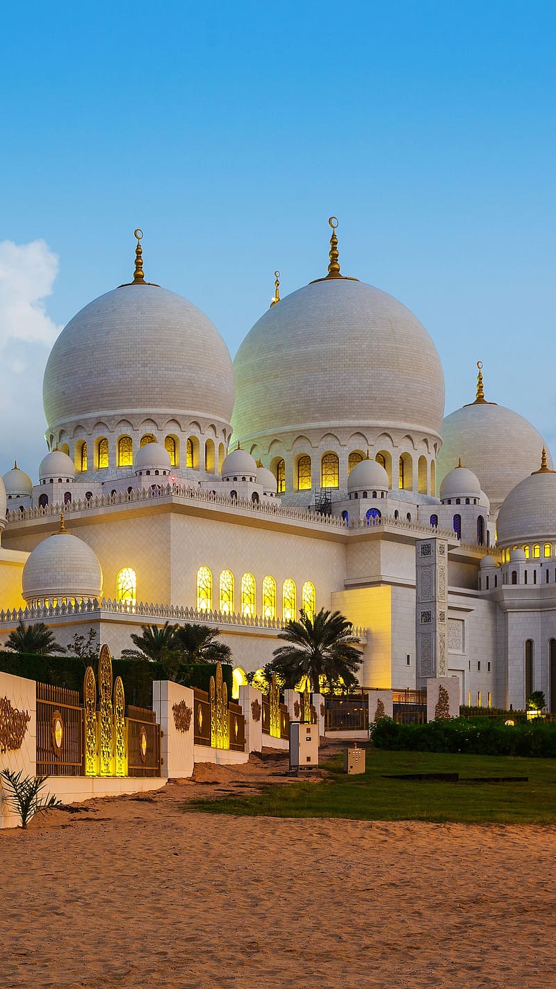 Masjid With Yellow Light, masjid, yellow light, mosque, muslim, HD ...